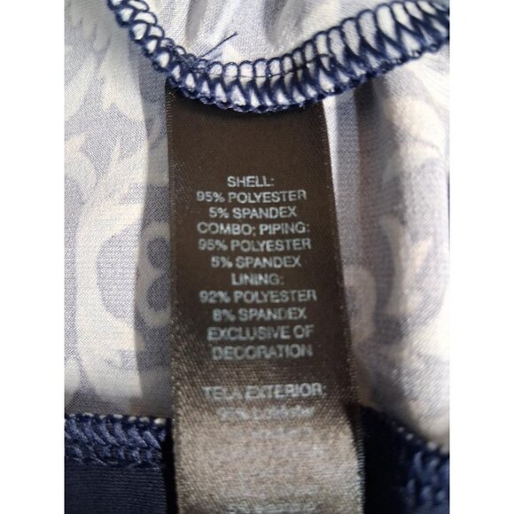 White House Black Market Womens Patterned Tunic Dress Long Sleeve Navy/White S - Picture 5 of 7